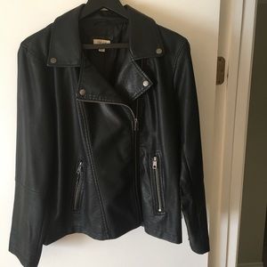 Style & Co. Moto jacket Large faux leather